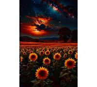 "Worlds Within" Sunflowers and Stars