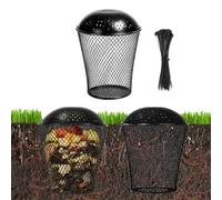 Worm Bins for Composting 3 Pieces Iron Reusable Vermicomposting Basket