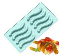 Worm Candy Silicone Molds - Food Grade Fondant Baking Pan, Chocolate Treat Mold | Home Kitchen Supplies for Birthday Halloween Christmas Party Dessert Snack Making Fun