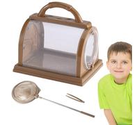 Worm Catcher, Butterfly Collecting Tool, Foldable Multifunctional Fly Collecting Catcher for Kids Age 3-12, Outdoor Hiking, Garden, Camping Adventures, 7.68x6.69x5.91 Inches