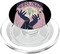 Worm Moon Lei che rinnova Marzo 2026 Fasi lunari Art Nouveau PopSockets PopGrip per MagSafe