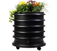 WORMbox | Vermicompostaggio 3 Vassoi Nero + Fioriera per piante | 48 Litri | Compost di Rifiuti Organici Compostiera Vermifuga Lombricompostiera | Lombrichi producono l'humus lombrico