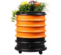 WORMbox | Vermicompostaggio 4 Vassoi Arancione + Fioriera per piante | 64 Litri | Compost di Rifiuti Organici Compostiera Vermifuga Lombricompostiera | Lombrichi producono l'humus lombrico
