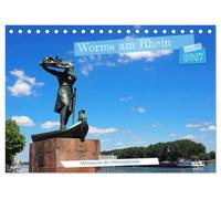 Worms am Rhein Mittelpunkt der Nibelungensage (Tischkalender 2027 DIN A5 quer), CALVENDO Monatskalender: Zwei Große Themen bestimmen die Stadt Worms am Rhein - Luther und die Nibelungensage.
