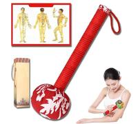 Wormwood Massage Hammer,Long Handle Mugwort Meridian Massage Hammer,26/31 cm,with Natural Plant Ingredients,Ideal for Back Pain Relief,It is your Best Choice to Visit the Elderly (Red,26cm)