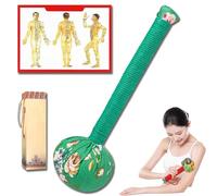 Wormwood Massage Hammer,Long Handle Mugwort Meridian Massage Hammer,26/31 cm,with Natural Plant Ingredients,Ideal for Back Pain Relief,It is your Best Choice to Visit the Elderly (Green,26cm)