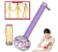 Wormwood Massage Hammer,Long Handle Mugwort Meridian Massage Hammer,26/31 cm,with Natural Plant Ingredients,Ideal for Back Pain Relief,It is your Best Choice to Visit the Elderly (Purple,26cm)