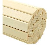 Worown 120 bastoncini di bambù naturale da 40 cm, extra lunghi per progetti artigianali, 400 mm x 10 mm x 2 mm
