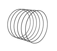 Worown 6 Pezzi Anelli in Metallo Nero da 25 cm, Cerchi Floreali in Metallo, Cercho per Realizzare Ghirlande Nuziali e Decorazioni