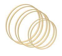 Worown 6 Pezzi Cerchio in Legno di Bambù, Anelli in Bambù per Artigianato (20,25 e 30cm) - Ghirlanda Nuziale fai-da-te & Decorazione Parete & Cerchi per Acchiappasogni