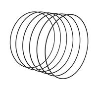 Worown Anelli in metallo nero per realizzare ghirlande nuziali e da appendere alla parete, 6 pezzi, 30 cm