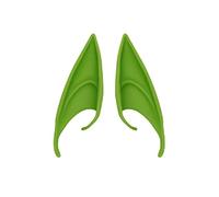 Worparsen Accessori per costumi da festa Orecchie da elfo realistiche Puntelli per trucco di Halloween 2 pezzi Aggiungi fascino a Goblin o fata Avatar Ampia applicazione Verde Grande