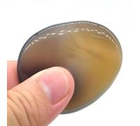 Worry Stone Massaggio con il pollice Pietre preziose naturali Cristalli Strumento Wicca Spirituale decorazione della stanza (Color : Gray Agate, Size : 48 * 40 * 9 mm)