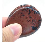 Worry Stone Massaggio con il pollice Pietre preziose naturali Cristalli Strumento Wicca Spirituale decorazione della stanza (Color : Red Mahogany, Size : 48 * 40 * 9 mm)