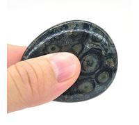 Worry Stone Massaggio con il pollice Pietre preziose naturali Cristalli Strumento Wicca Spirituale decorazione della stanza (Color : Kambaba Jasper, Size : 48 * 40 * 9 mm)