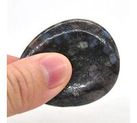 Worry Stone Massaggio con il pollice Pietre preziose naturali Cristalli Strumento Wicca Spirituale decorazione della stanza (Color : Rhyolite, Size : 48 * 40 * 9 mm)