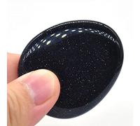 Worry Stone Massaggio con il pollice Pietre preziose naturali Cristalli Strumento Wicca Spirituale decorazione della stanza (Color : Blue Goldstone Sand, Size : 48 * 40 * 9 mm)