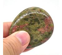 Worry Stone Massaggio con il pollice Pietre preziose naturali Cristalli Strumento Wicca Spirituale decorazione della stanza (Color : Unakite, Size : 48 * 40 * 9 mm)