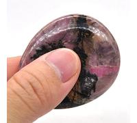 Worry Stone Massaggio con il pollice Pietre preziose naturali Cristalli Strumento Wicca Spirituale decorazione della stanza (Color : Rhodonite, Size : 48 * 40 * 9 mm)