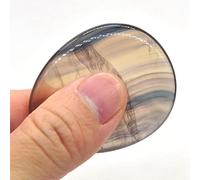 Worry Stone Massaggio con il pollice Pietre preziose naturali Cristalli Strumento Wicca Spirituale raccolta domiciliare (Color : Fluorspar Stone, Size : 48 * 40 * 9 mm)