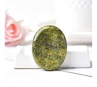 Worry Stone Natural Gemstone Stone Thumb Massage Wicca Ornamenti for la terapia spirituale Crystal Specimen (Color : Unakite, Size : 45x35mm)