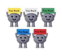 Worry Stones, Positive Affirmation Rocks, Incoraggiamento Gift Set, Decorative Healing Pebbles, 5 pezzi Uplifting Tokens for Family Friends Boys Girls Adults Events 1,42 x 1,65 pollici