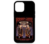 Worship Coffee Dark Lord Sarcastic Vintage Funny Adult Humor Custodia per iPhone 12 mini