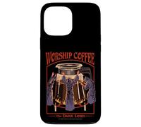 Worship Coffee Dark Lord Sarcastic Vintage Funny Adult Humor Custodia per iPhone 13 Pro Max