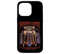 Worship Coffee Dark Lord Sarcastic Vintage Funny Adult Humor Custodia per iPhone 14 Pro Max
