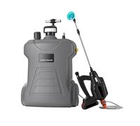 Worshow Spruzzatore elettrico posteriore 18 V con batteria al litio e carrello a rotelle, 15 l, compatibile con Makita, 3 livelli di pressione, pistola telescopica per giardino, pulizia e controllo