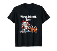 Worst Takeoff Ever Cute UFO Gioco di Parole Space Rocket Design Maglietta