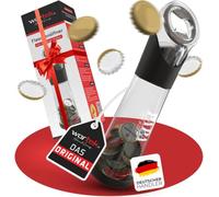 Wortek Apribottiglie con Contenitore di Raccolta - Per Birra e Tappi a Corona - Regalo per Uomini e Amanti della Birra - Migliore Incisione PAPA