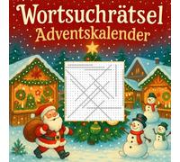 Wortsuchrätsel Adventskalender: 24 Tage voller Weihnachtsfreude | 48 Wortsuche-Puzzles für Kinder, Erwachsene & Familie