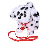 WorWoder Peluche di peluche per cuccioli di cane interattivo, elettronico, per camminare, abbaiare, scodinzolare, allungare, compagno per bambini (dalmata)