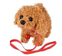 WorWoder Peluche per cuccioli di cane, elettronico, interattivo, per camminare, abbaiare, scodinzolare, allungare, per bambini (cane Teddy)