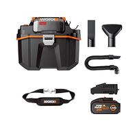 WORX 18 V (20 V Max) Aspirapolvere acqua e polvere con sacchetto 8 L WX031, PowerShare, Vac, aspirapolvere e soffiatore industriale per auto/officina/cantiere, 16 Kpa Brushless