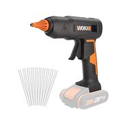 WORX 18V (20V MAX) Pistola per Colla a Caldo a Batteria WX045.9, PowerShare, 60W, MAX 200℃, Antigoccia, Ideale per il Fai Da Te, con 10*Bastoncini di colla, Batteria e Caricabatterie Non inclusi.