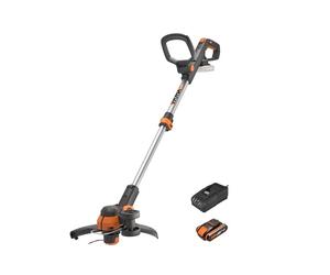 WORX 18V (20V MAX) Tagliabordi Elettrico a Batteria, Decespugliatore e Tagliabordi 2 in 1 con Filo di Taglio, Diametro di Taglio 30 cm, Velocità Variabile, 1 Batteria, WG163E.2
