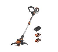 Worx 18V (20V Max) Tagliasiepi senza fili WG163E, Tagliabordi Elettrico a Batteria,Tagliabordi e decespugliatore 2 in 1, Leggero e compatto, PowerShare - 2 Batterie & Caricatore Inclusi