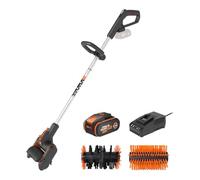 WORX 20 V WG441E con 2 spazzole 4000 mAh batteria e caricabatterie, nero/arancione