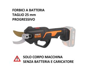 WORX FORBICE FORBICI WG330E.9 A BATTERIA SOLO CORPO MACCHINA