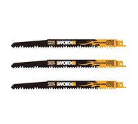 WORX Lame universali professionali per sega alternativa, resistenti, per taglio del legno, compatibili con Bosch, DeWalt, Makita e molti altri