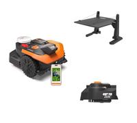 Worx Landroid Vision Cloud WR303E 2WD Robot Tagliaerba con Garage e Cut-to-Zero, Senza Filo Perimetrale per 300 m², (Evitamento Ostacoli AI, Navigazione VSLAM + RTK Cloud, Mappatura Automatica)