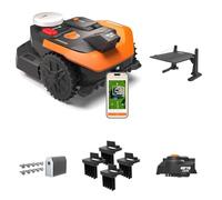 Worx Landroid Vision Cloud WR305E 2WD Robot Tagliaerba con Garage, Cut-to-Zero, Set Spazzole Ruote e Lame Long-Life, Senza Filo Perimetrale per 500 m²