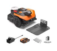 WORX Landroid Vision Cloud WR305E Robot tosaerba per 500 m², mappatura automatica, modulo RTK, rilevamento intelligente degli ostacoli, stazione di ricarica flessibile, batteria PowerShare