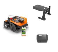 Worx Landroid Vision Cloud WR308E 2WD Robot Tagliaerba con Garage e Modulo Find My Landroid, Senza Filo Perimetrale per 800 m², (Evitamento Ostacoli AI, Navigazione VSLAM + RTK Cloud)