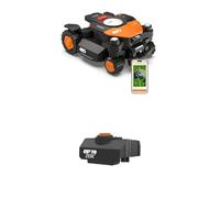 Worx Landroid Vision Cloud WR342E 4WD Robot Tagliaerba con Cut-to-Zero, Senza Filo Perimetrale per 2000 m², (Evitamento Ostacoli AI, Navigazione VSLAM + RTK Cloud, Pendenza 84%)