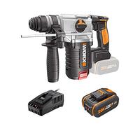 WORX Martello perforatore a batteria WX380.1, Powershare, 4,0 Ah, motore senza spazzole, tecnologia anti-vibrazione