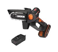 WORX Nitro Mini Motosega potatore a batteria WG325E.9, Motore Brushless, lubrificazione automatica, leggera e compatta, Motosega Elettrica, PowerShare 20V, senza batteria e caricabatterie