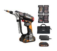 WORX Nitro SwitchDriver 2.0 da 20 V con kit di accessori da 85 pezzi, cacciavite senza spazzole 2 in 1, set di punte doppie rotanti da 1/4", WX177L.2 (batteria e